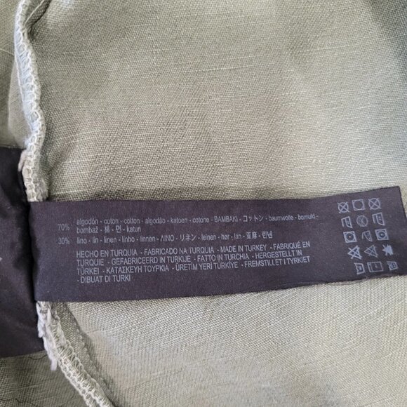 ZARA | Premium Denim Belted Kimono Cotton Linen Wrap Jacket | Sz. XS - Picture 8 of 10